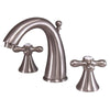 Kingston Satin Nickel 2 Handle Widespread Bathroom Faucet w Pop-up KS2978AX