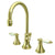 Kingston Polished Brass 2 Handle Widespread Bathroom Faucet w Pop-up KS2982PL