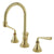 Kingston Silver Sage Polished Brass Widespread Bathroom Faucet W Drain KS2982ZL