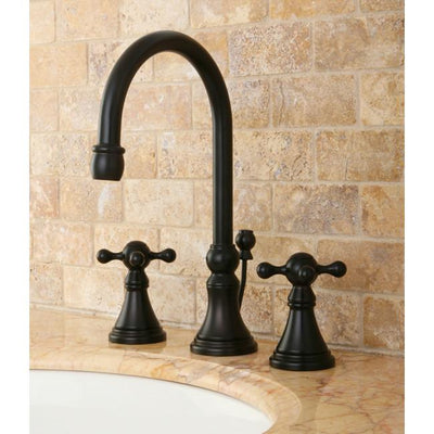 Kingston Oil Rubbed Bronze 2 Handle Widespread Bathroom Faucet w Pop-up KS2985KX