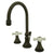 Kingston Oil Rubbed Bronze 2 Handle Widespread Bathroom Faucet w Pop-up KS2985PX