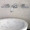 Kingston Brass Metal Lever Handle Chrome Bathroom Wall Mount Faucet KS3121GL