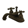 Kingston Oil Rubbed Bronze 2 Handle 4" Centerset Bathroom Faucet KS3605AX