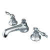 Kingston Brass Chrome 2 Handle Widespread Bathroom Faucet w Pop-up KS4461NL