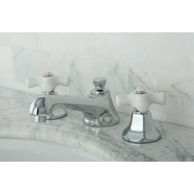 Kingston Brass Chrome 2 Handle Widespread Bathroom Faucet w Pop-up KS4461PX