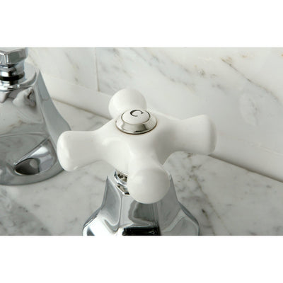 Kingston Brass Chrome 2 Handle Widespread Bathroom Faucet w Pop-up KS4461PX