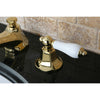 Kingston Polished Brass 2 Handle Widespread Bathroom Faucet w Pop-up KS4462PL