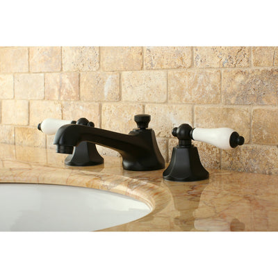 Kingston Oil Rubbed Bronze 2 Handle Widespread Bathroom Faucet w Pop-up KS4465PL