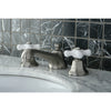 Kingston Satin Nickel 2 Handle Widespread Bathroom Faucet w Pop-up KS4468PX