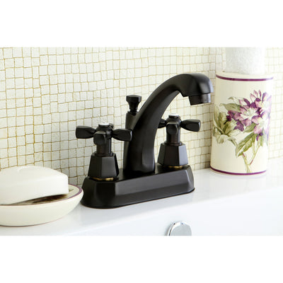 Kingston Oil Rubbed Bronze 2 Handle 4" Centerset Bathroom Faucet KS4615HX