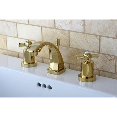 Kingston Brass KS4942ZX Mini Widespread Bathroom Faucet Polished Brass
