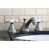 Kingston Satin Nickel Royale 2 Hdl Widespread Bathroom Faucet w pop-up KS5568PX