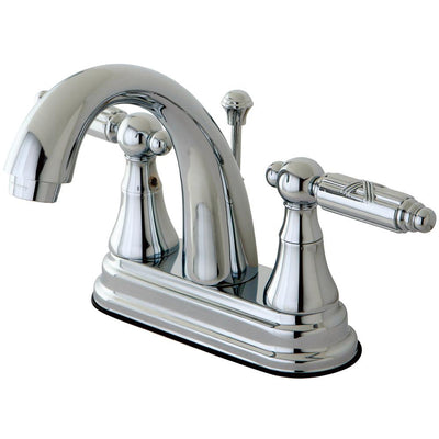 Kingston Brass Chrome 2 Handle 4" Centerset Bathroom Faucet w Pop-up KS7611GL