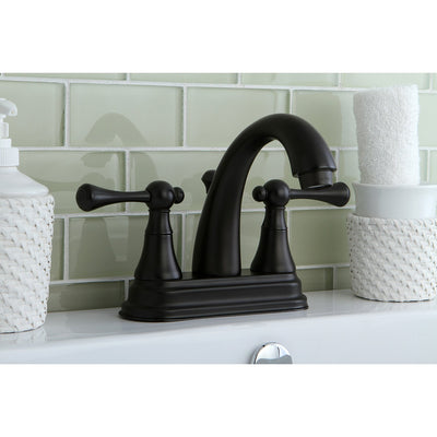 Kingston Oil Rubbed Bronze English Vintage 4" Centerset Bathroom Faucet KS7615BL