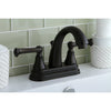 Kingston Oil Rubbed Bronze 2 Handle 4" Centerset Bathroom Faucet KS7615FL