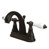 Kingston Oil Rubbed Bronze 2 Handle 4" Centerset Bathroom Faucet KS7615PL