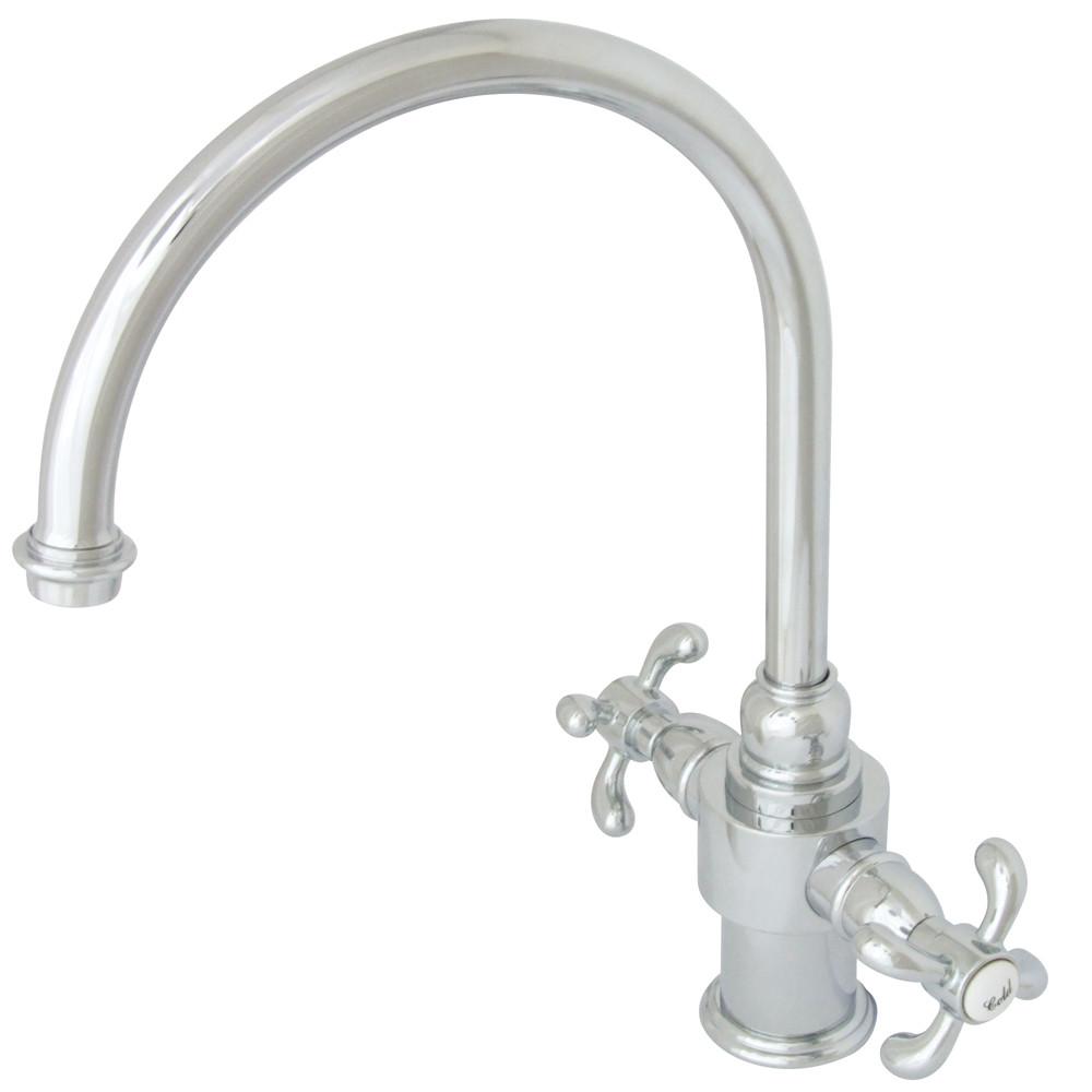 Kingston Brass Chrome French Country Two Handle Kitchen Faucet KS7711TXLS