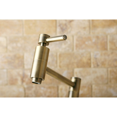 Kingston Brass Concord Vintage Brass Wall-Mount Pot Filler Faucet KS8103DL
