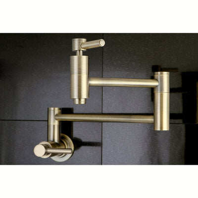 Kingston Brass Concord Vintage Brass Wall-Mount Pot Filler Faucet KS8103DL