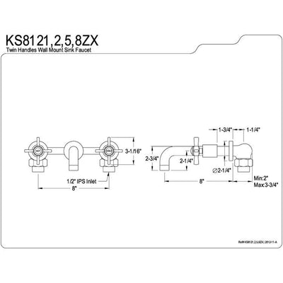 Kingston Brass KS8128ZX Vessel Sink Faucet Satin Nickel