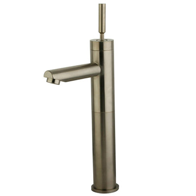 Satin Nickel Single Handle Vessel Sink Faucet w/out Pop-up & Plate KS8218DL