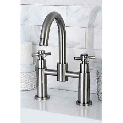 Concord Satin Nickel 2 Handle Deck-mount Roman tub filler faucet KS8268EX