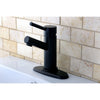 Kingston Oil Rubbed Bronze Single Handle 4" Centerset Bathroom Faucet KS8425DL