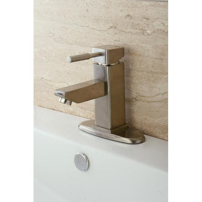Kingston Concord Satin Nickel Single Handle Bathroom Faucet w/ Plate KS8448DL