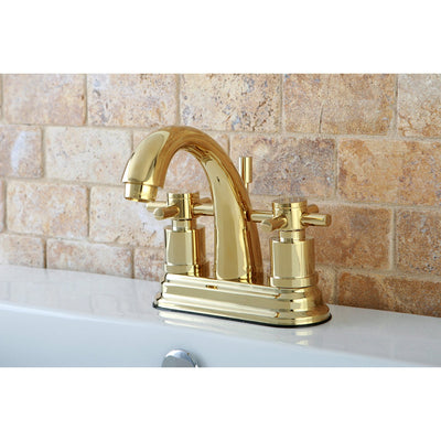 Polished Brass Two Handle Centerset Bathroom Faucet w/ Brass Pop-Up KS8612DX
