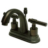Kingston Oil Rubbed Bronze 2 Handle 4" Centerset Bathroom Faucet KS8615ML