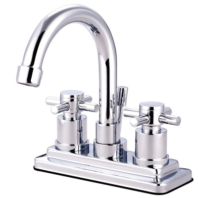 Chrome Two Handle Centerset Bathroom Faucet w/ Brass Pop-Up KS8661DX
