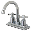 Kingston Brass KS8661ZX 4" Centerset Bathroom Faucet Polished Chrome
