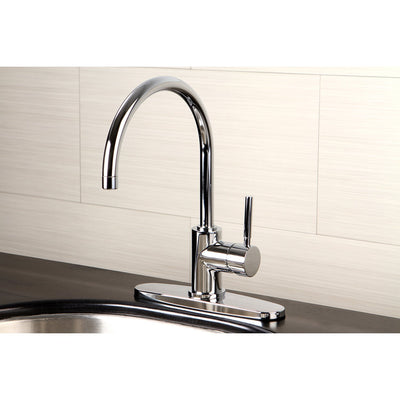 Kingston Brass Concord Chrome Single Handle Kitchen Faucet KS8711DLLS
