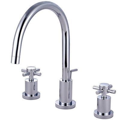 Kingston Concord Chrome 2 Handle Widespread Bathroom Faucet w/ drain KS8921DX