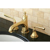 Kingston Silver Sage Polished Brass Widespread Bathroom Lavatory Faucet KS9962ZL