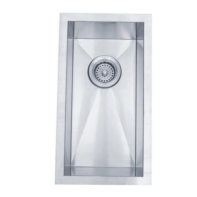 Brushed Nickel Gourmetier Single Bowl Undermount Kitchen Sink KUS20118BN