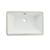 Castillo White China Undermount Bathroom Sink with Overflow Hole LB21137