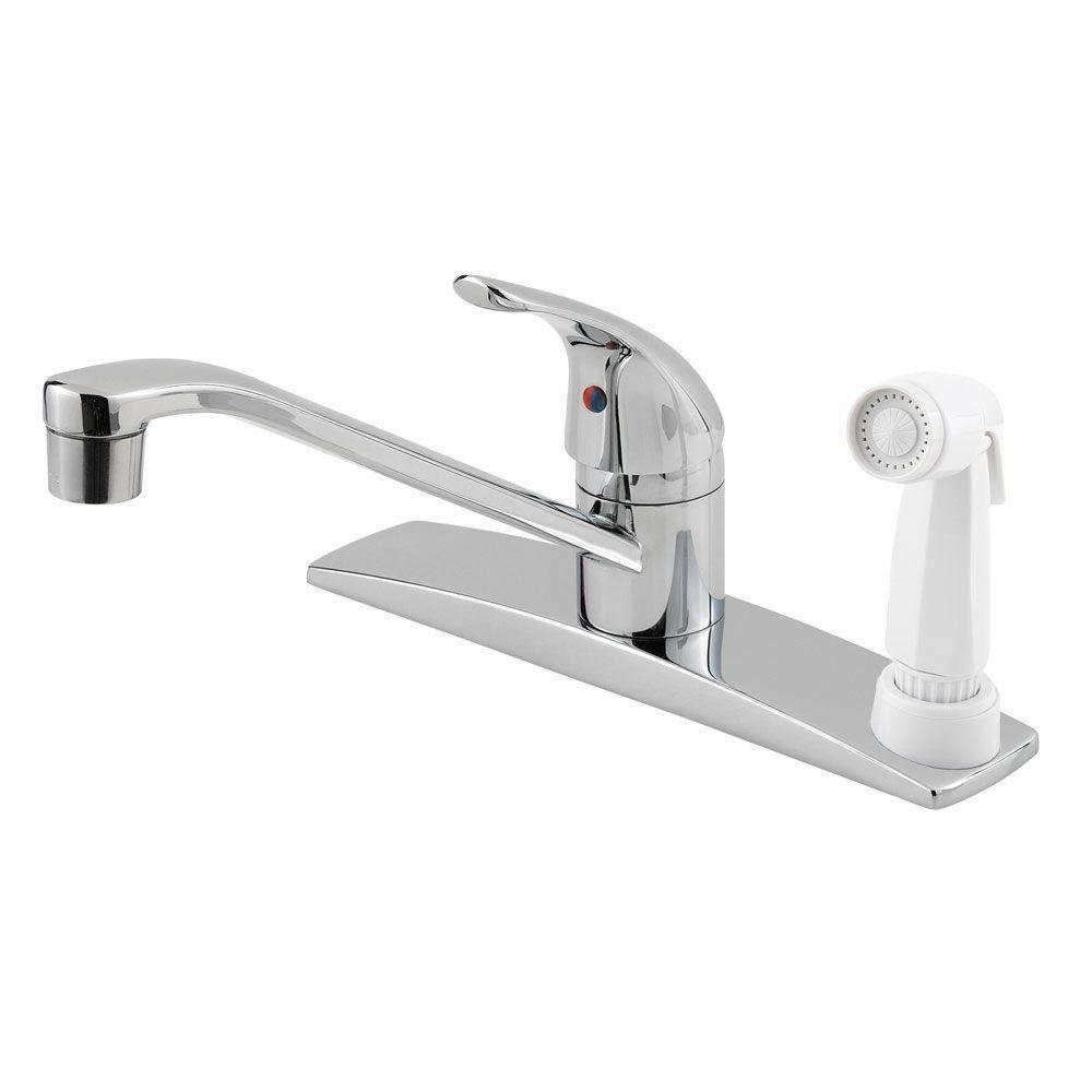 Price Pfister Pfirst Series Single-Handle Side Sprayer Kitchen Faucet in Polished Chrome 475716