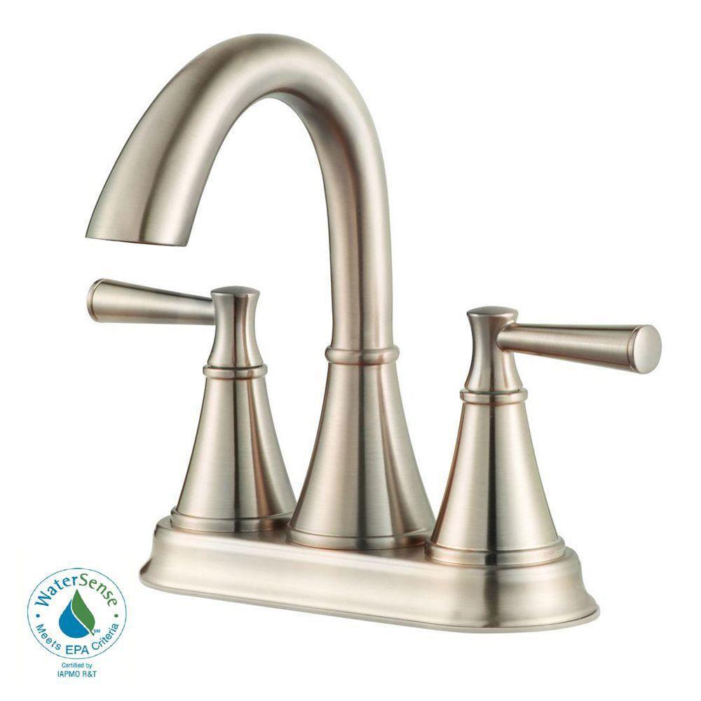 Price Pfister Cantara 4 inch Centerset 2-Handle Bathroom Faucet in Brushed Nickel 609964