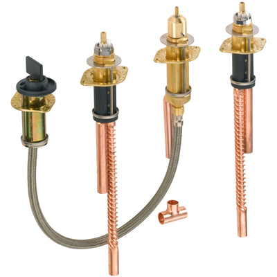 Delta Linden Collection Venetian Bronze Deck Mounted Roman Tub Filler Faucet with Hand Shower Sprayer Includes Trim Kit and Rough-in Valve D2064V