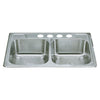 Sterling Middleton Top Mount Stainless Steel 33 inch 4-Hole Double Bowl Kitchen Sink 652188