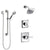 Delta Ashlyn Chrome Finish Shower System with Control Handle, 3-Setting Diverter, Showerhead, and Hand Shower with Grab Bar SS1426415