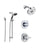 Delta Lahara Chrome Shower System with Normal Shower Handle, 3-setting Diverter, Modern Round Showerhead, and Handheld Shower SS143885