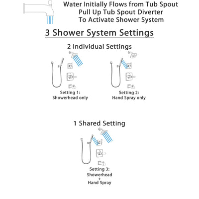Delta Ashlyn Stainless Steel Finish Tub and Shower System with Control Handle, Diverter, Showerhead, and Hand Shower with Wall Bracket SS14464SS4