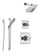 Delta Dryden Chrome Finish Shower System with Control Handle, 3-Setting Diverter, Showerhead, and Hand Shower with Slidebar SS14516