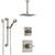 Delta Dryden Stainless Steel Finish Shower System with Control Handle, Diverter, Ceiling Mount Showerhead, and Hand Shower with Grab Bar SS1451SS2