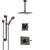 Delta Vero Venetian Bronze Shower System with Control Handle, 3-Setting Diverter, Ceiling Mount Showerhead, and Hand Shower with Grab Bar SS1453RB1