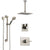 Delta Vero Stainless Steel Finish Shower System with Control Handle, Diverter, Ceiling Mount Showerhead, and Hand Shower with Grab Bar SS1453SS1