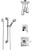 Delta Ara Chrome Finish Shower System with Control Handle, 3-Setting Diverter, Ceiling Mount Showerhead, and Hand Shower with Grab Bar SS14672