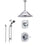 Delta Addison Chrome Shower System with Normal Shower Handle, 3-setting Diverter, Large Ceiling Mount Showerhead, and Handheld Shower SS149282